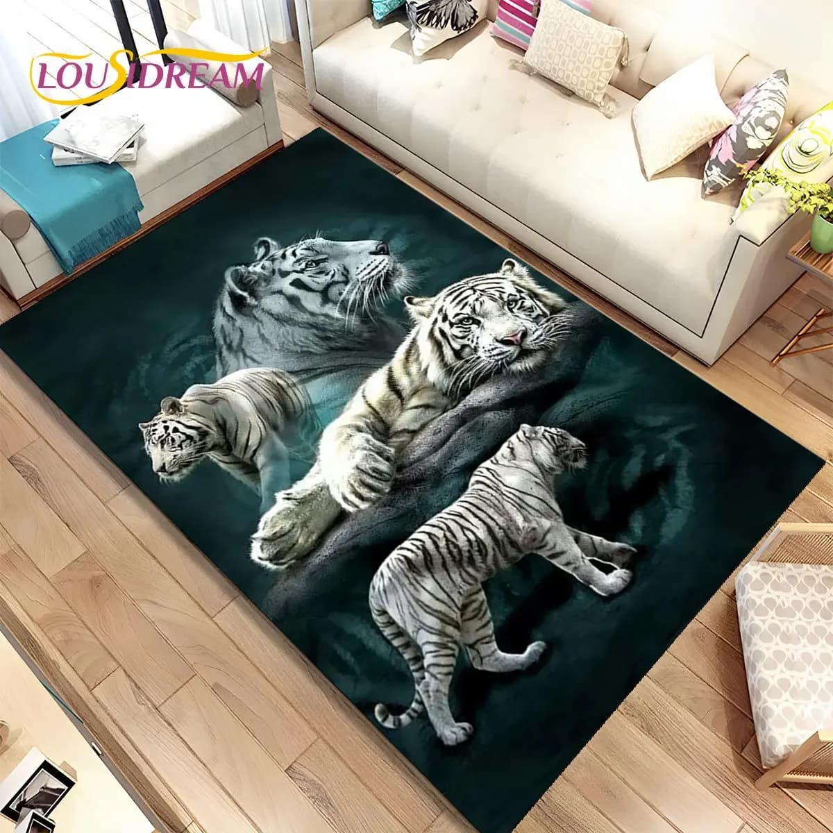 Tigre animale bestia, tappeto per cartoni animati a pupazzo, tappeto per la casa, soggiorno, camera da letto, divano, zerbino, decorazione da cucina, tappetino antiscivolo