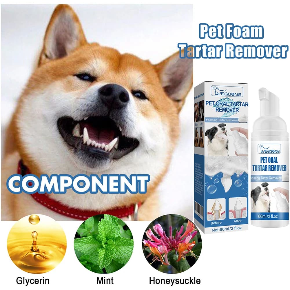Dog Teeth Cleaning Gel Tartar Remover Pet Dentals Spray Professional Tartar Plaque Remover Teeth Cleaning Liquid For Dogs Cats