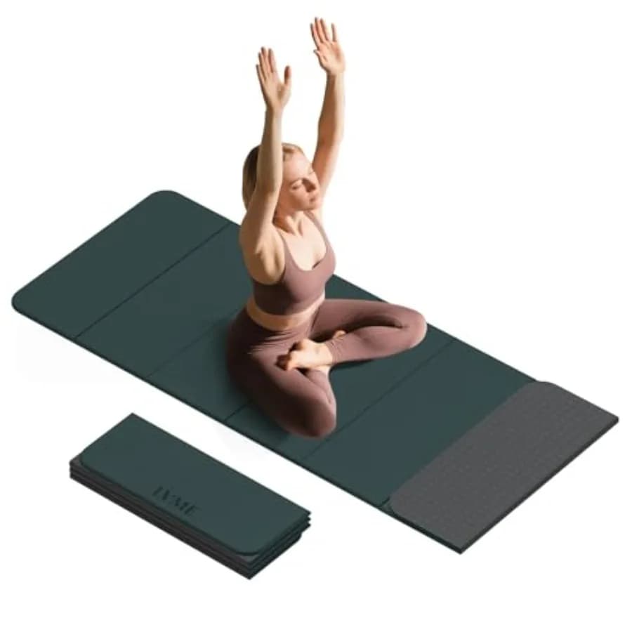 Foldable Yoga Mat Thickness 8mm Certificate SGS Anti-slip 180 x 60 cm Foldable for Travel Pilates Camping Ecological