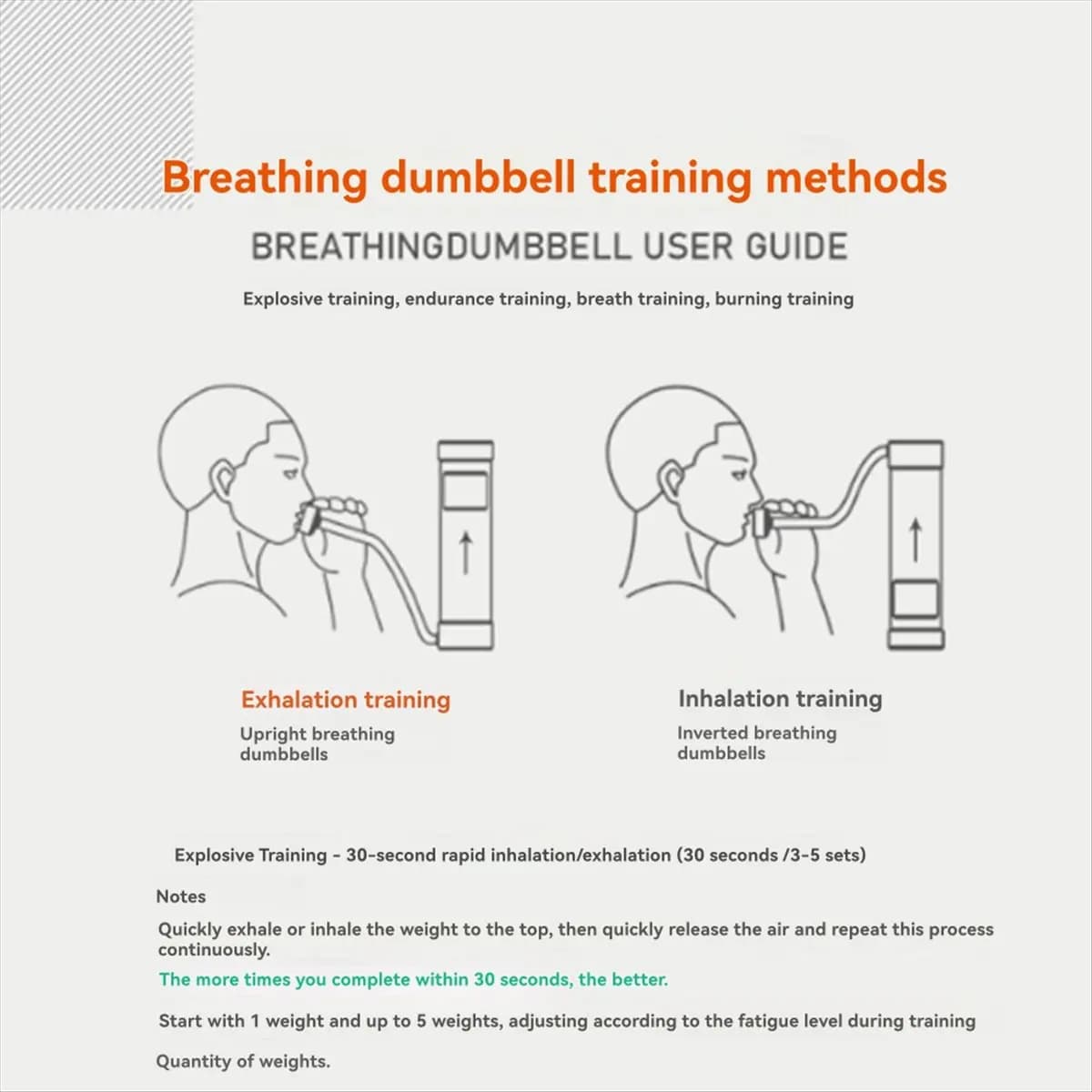 AD12 Deep Breathing Exercise Device, Natural Lung Trainer for Adults, 100g White