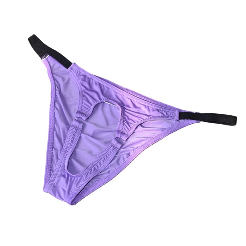 Slip in Seta Ghiaccio per Uomo, Intimo Sexy con Foro Frontale, Slip Bikini Maschili, Cuecas Calzoncillos, Mutande Maschili ad Asciugatura Rapida