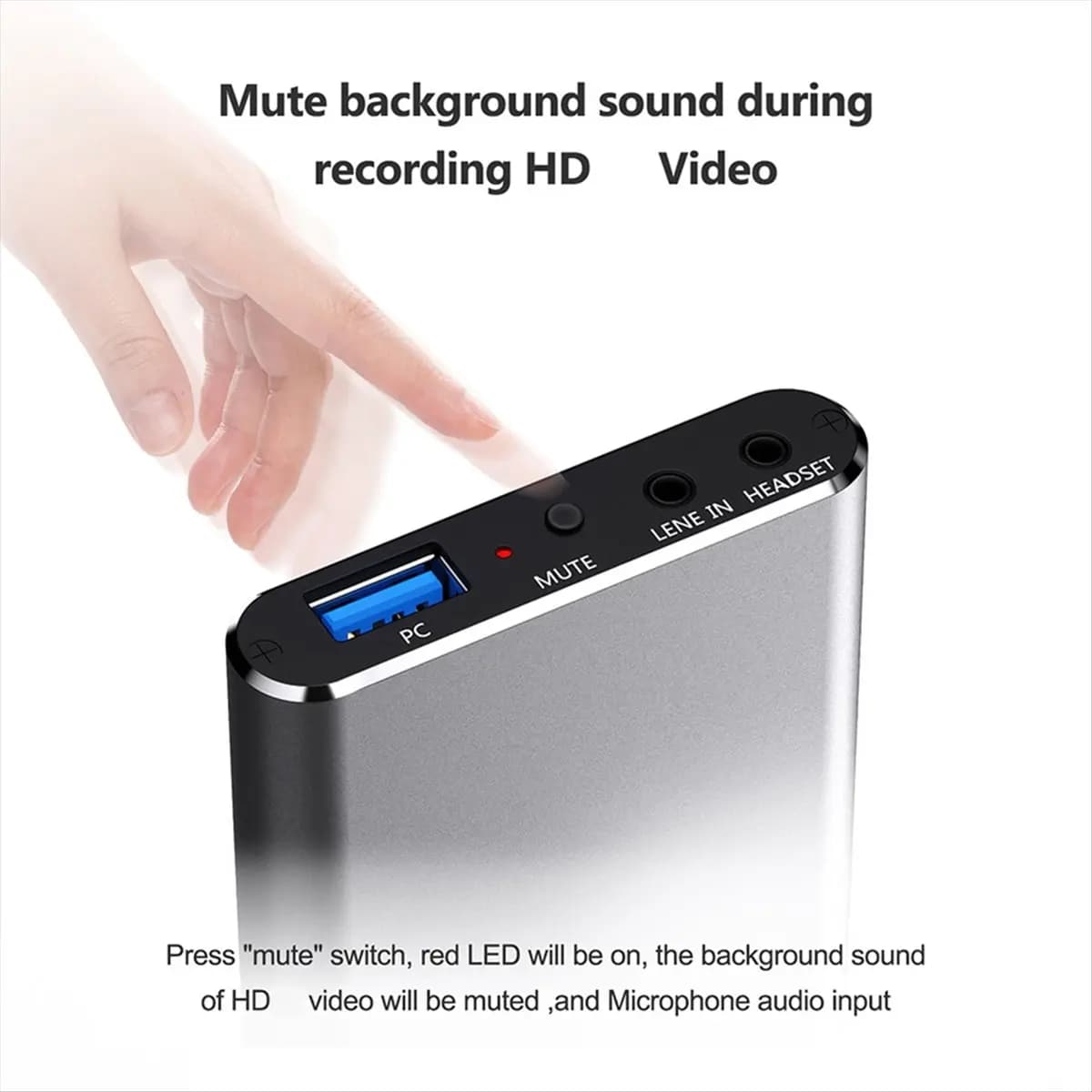 Scheda di acquisizione video HDMI-compatibile 4K 60Hz USB 3.0 UVC YUY2 per streaming live e registrazione di giochi