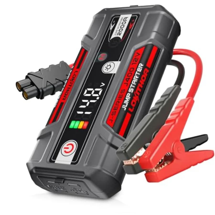 J400 Avviatore di emergenza portatile 2000A 12V Batteria al litio Booster con ConnectMax Tech Smart Display digitale Scatola di salto per auto f