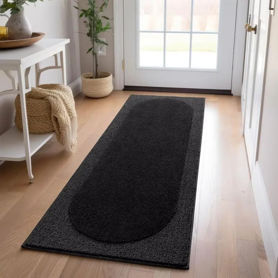 Tappeti da bagno 60x24, Tappeti da bagno lunghi in microfibra extra morbidi e assorbenti, Tappetini da bagno lavabili in lavatrice ad asciugatura rapida antiscivolo Runner per pipistrello