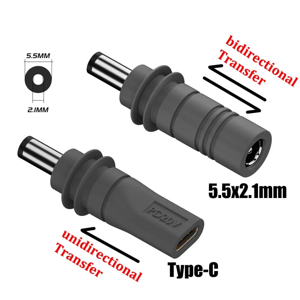 Starlink Mini GEN3 PD 100W USB C Femmina a DC5521 Maschio Connettore Barilotto di Carica Jack Spina di Alimentazione Tipo C a DC/D a D Adattatore di Alimentazione