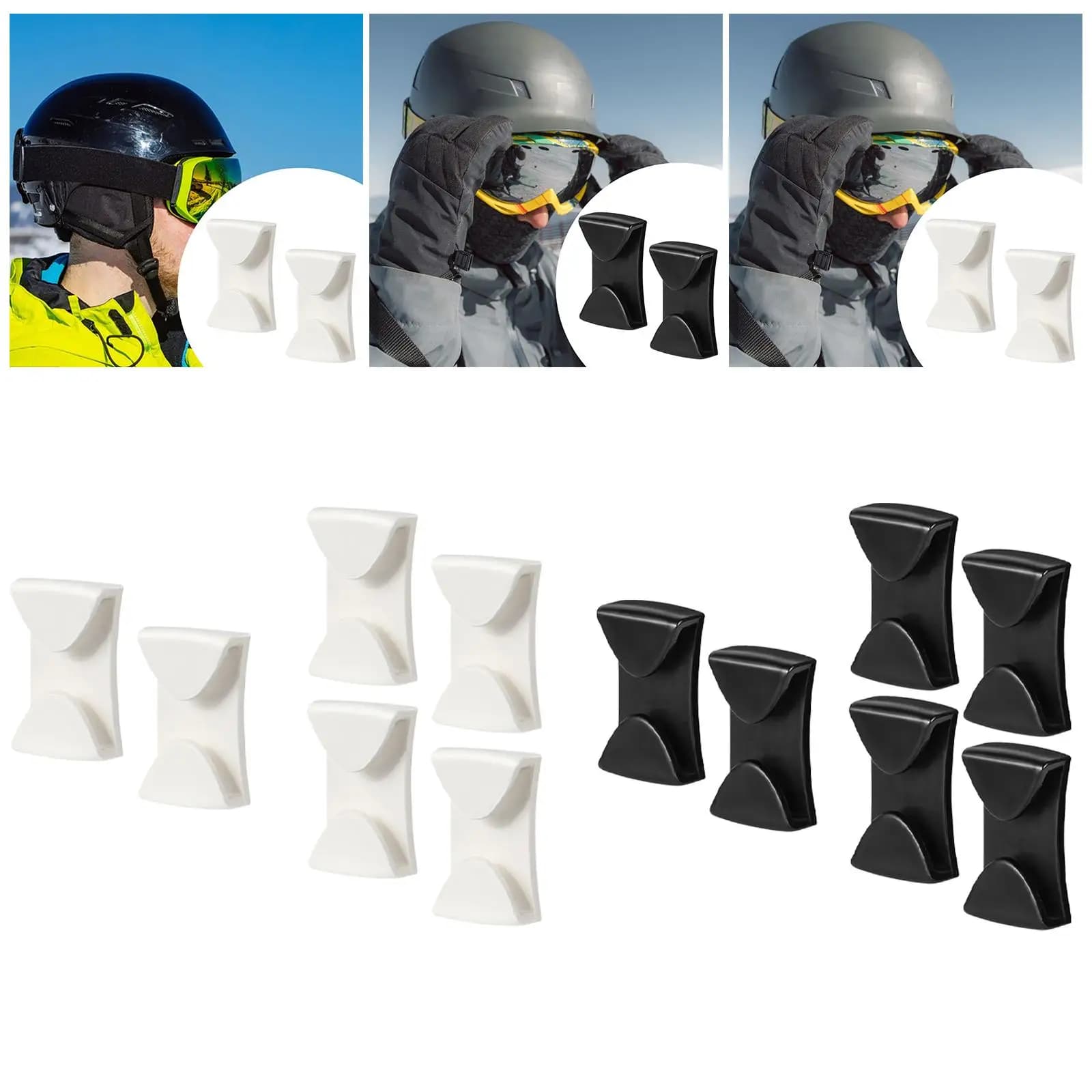 Sturdy Ski Helmet Goggle Holder Clips Plastic Retainer for Winter Goggles Running and Snowboard Use