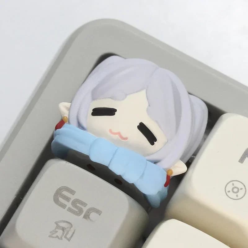 Frieren: Beyond Journey's End Keycap Copritasti in resina Copritasti anime personalizzati per accessori per tastiera meccanica Regalo per ragazza