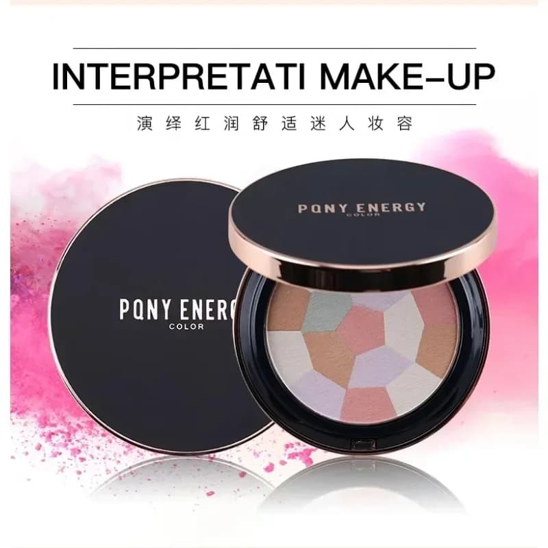 PQNY ENERGY 3D Highlighter Finishing Pressed Powder, Cipria Compatta Perlata Illuminante e Coprente, Cosmetici