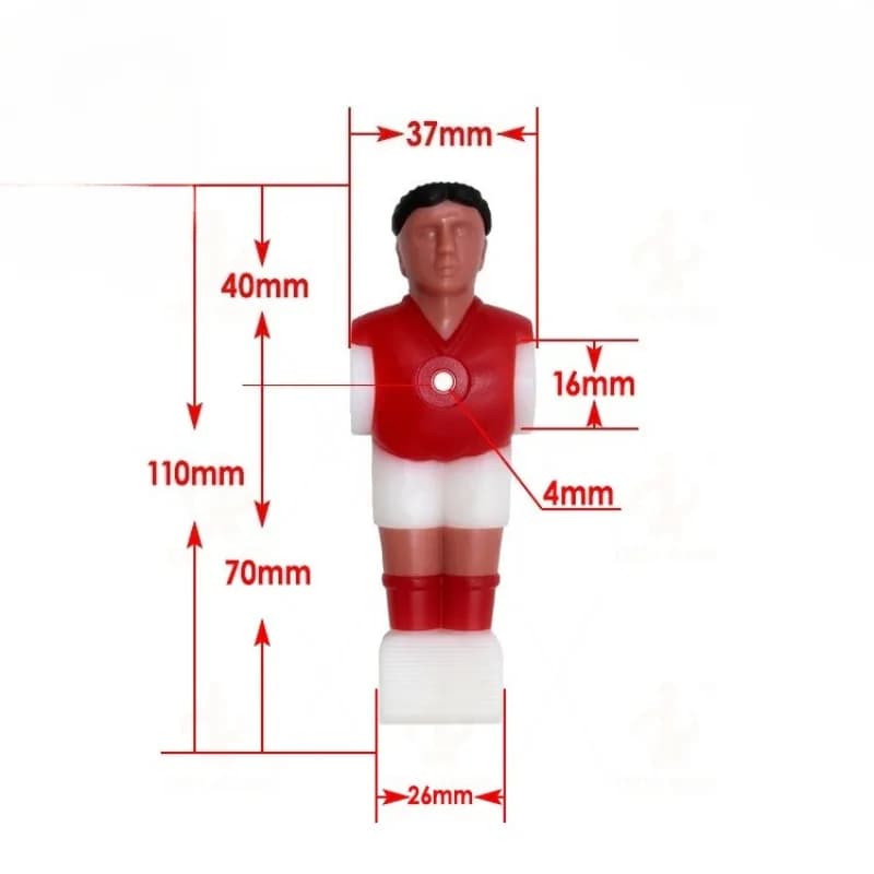 Figurine di Ricambio Ecologiche 5529 per Giocatori di Calcio Balilla, Accessori Durevoli per Tavolo da Calcio Balilla da Interno