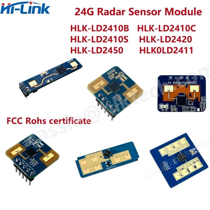Sensore di Presenza 24G Hi-link HLK-LD2410B HLK-LD2410C LD2412 LD2461 LD2410S, Sensore Intelligente di Rilevamento a 24GHz