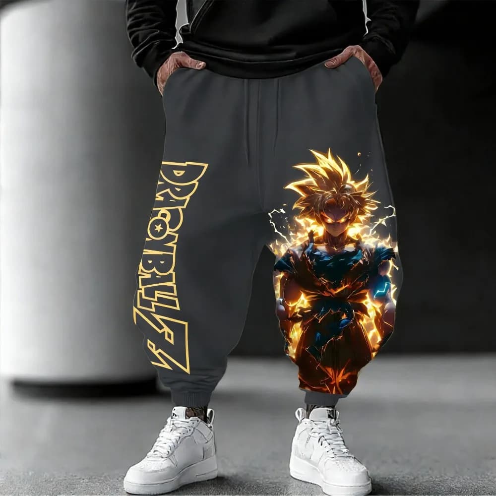 2026 Summer Dragon Ball Z Goku Super Saiyan 3D Print Joggers, Quick Dry Oversized Hip Hop Casual Pants for Men Women Kids Y2k