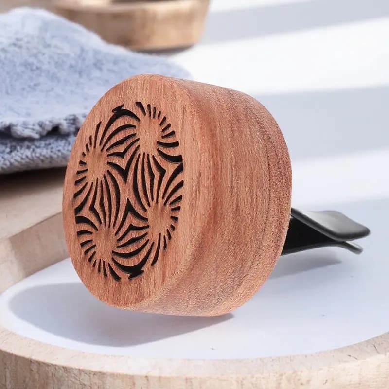 1Pcs Wooden Car Essential Oil Aroma Diffuser Rosewood Creative Design Fresh Air Purifier Stress Relief Car Interior Decor