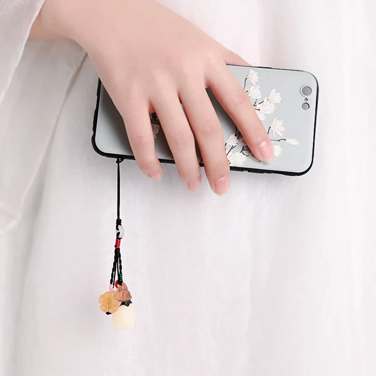 Ciondolo a forma di baccello di loto in legno di pesco, accessori fai da te per la creazione di gioielli per collane, bracciali, orecchini, portachiavi, cavigliere e maglioni