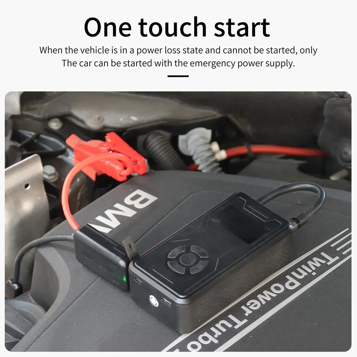 Accessori auto Avviatore di emergenza per auto Compressore d'aria Gonfiatore elettrico portatile per pneumatici Pompa d'aria per auto