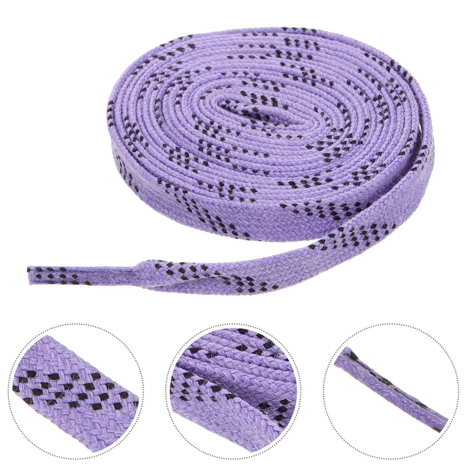 1 Paio di Lacci per Pattini da Hockey, Piatti in Poliestere e Cotone, Resistenti all'Usura, Adatti per Pattini da Ghiaccio, Pattini a Rotelle, Sneakers e Scarpe Casual