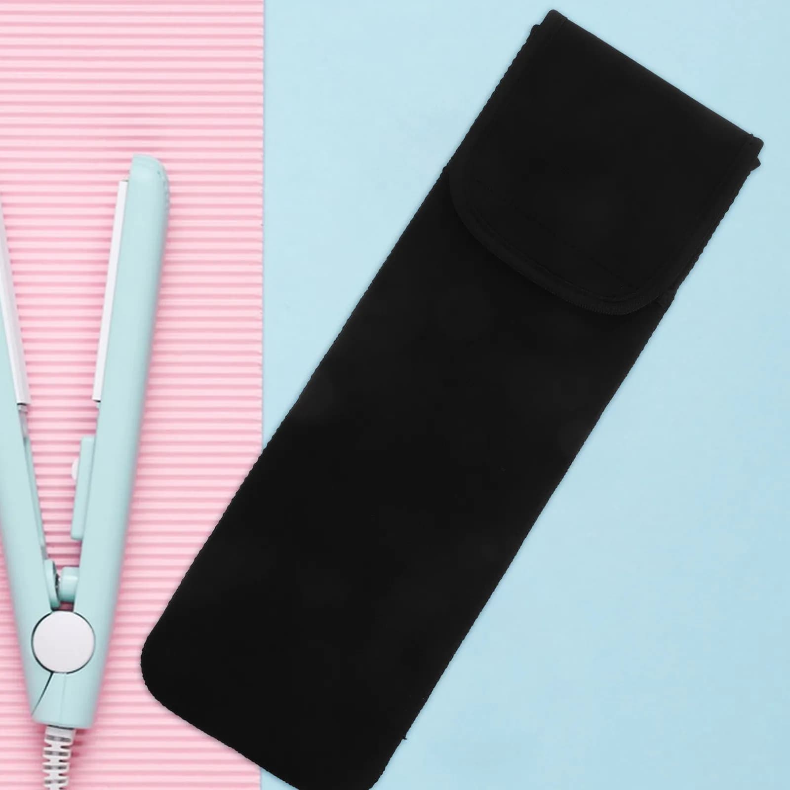 Borsa per attrezzi per capelli in neoprene, custodia resistente al calore per ferro arricciacapelli, custodia da viaggio compatta, porta piastra per capelli multifunzionale