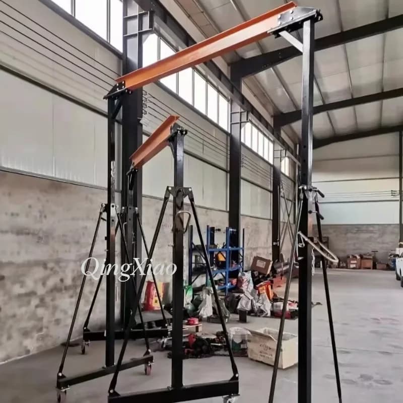 Industrial Reinforced Thickened Telescopic Gantry Lifting Crane Adjustable Height Cross Beam For Indoor Short Distance Lifting