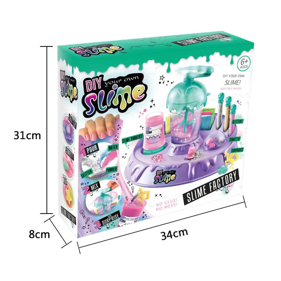DIY Slime Kit for Kids Creative Arts and Crafts Set with Glitter Charms Foam Balls Educational Toy Gift