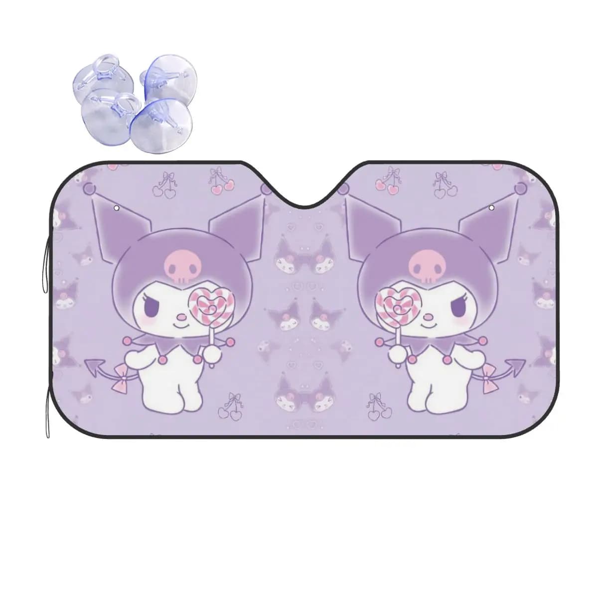 Kuromi Parabrezza Parasole Stile Giapponese Divertente Auto Finestra Anteriore Visiera 76x140 cm Parasole Visiera Protezione UV