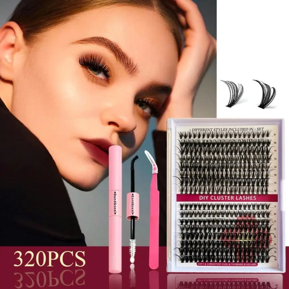 Finte 9-16mm Eyelashes, Natural Effect, Wispy Style, 3D Eyelashes, 3D Volume, Eye Makeup Tools, Personal Care