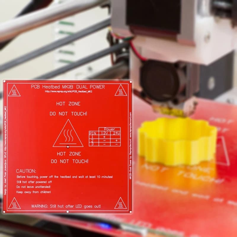 Accessori per stampante 3D KSOL con piano riscaldato, scheda a doppia tensione MK2B, supporta 12V, 24V