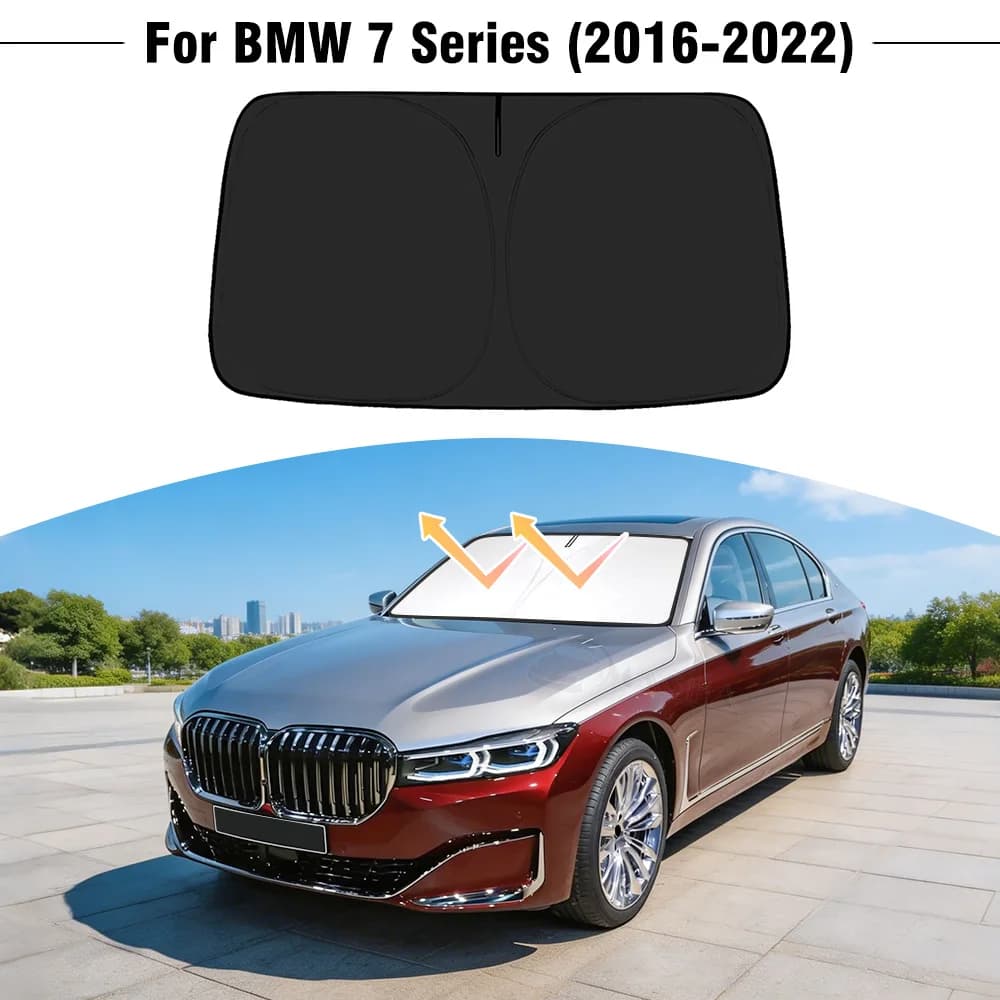 Parasole per Parabrezza BMW Serie 7 2016-2019 2020 2021 2022, Copertura per Finestrino Anteriore, Protezione UV, Accessori Auto