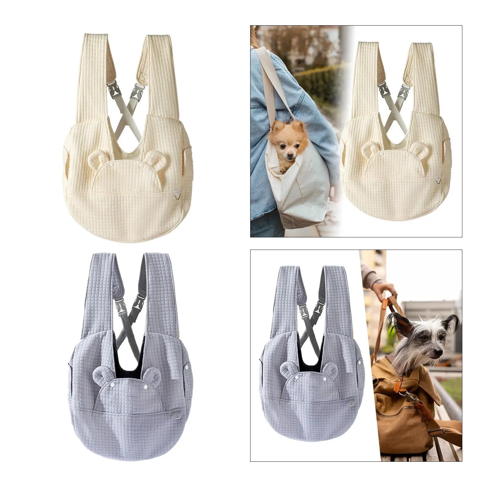 Borsa da trasporto per cani da compagnia, facile da trasportare, morbida, alla moda, con doppia tracolla, zaino multifunzione per piccoli animali domestici, cuccioli che camminano, pesca