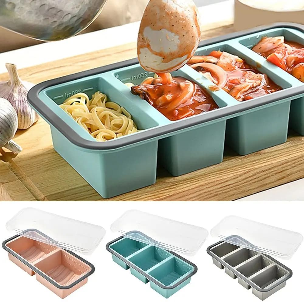 Lunchbox a griglia 2/3/4 Scatole portaoggetti per picnic a microonde scompartizzate Scatola per pranzo portatile in paglia di grano