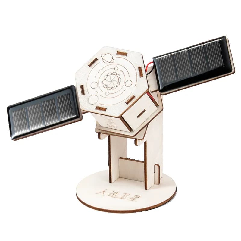 Fai da te satellitare solare assemblaggio artificiale bambino studente scienza educazione formazione scientifica attrezzatura sperimentale giocattoli a vapore
