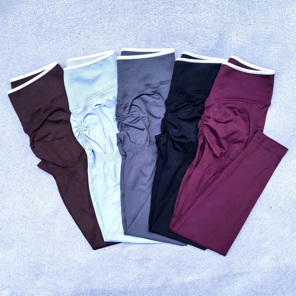 Leggings Yoga Donna a Vita Alta Senza Cuciture, Push-Up, Sportivi, per Fitness, Corsa, Sollevamento Fianchi, Altamente Elastici, da Palestra