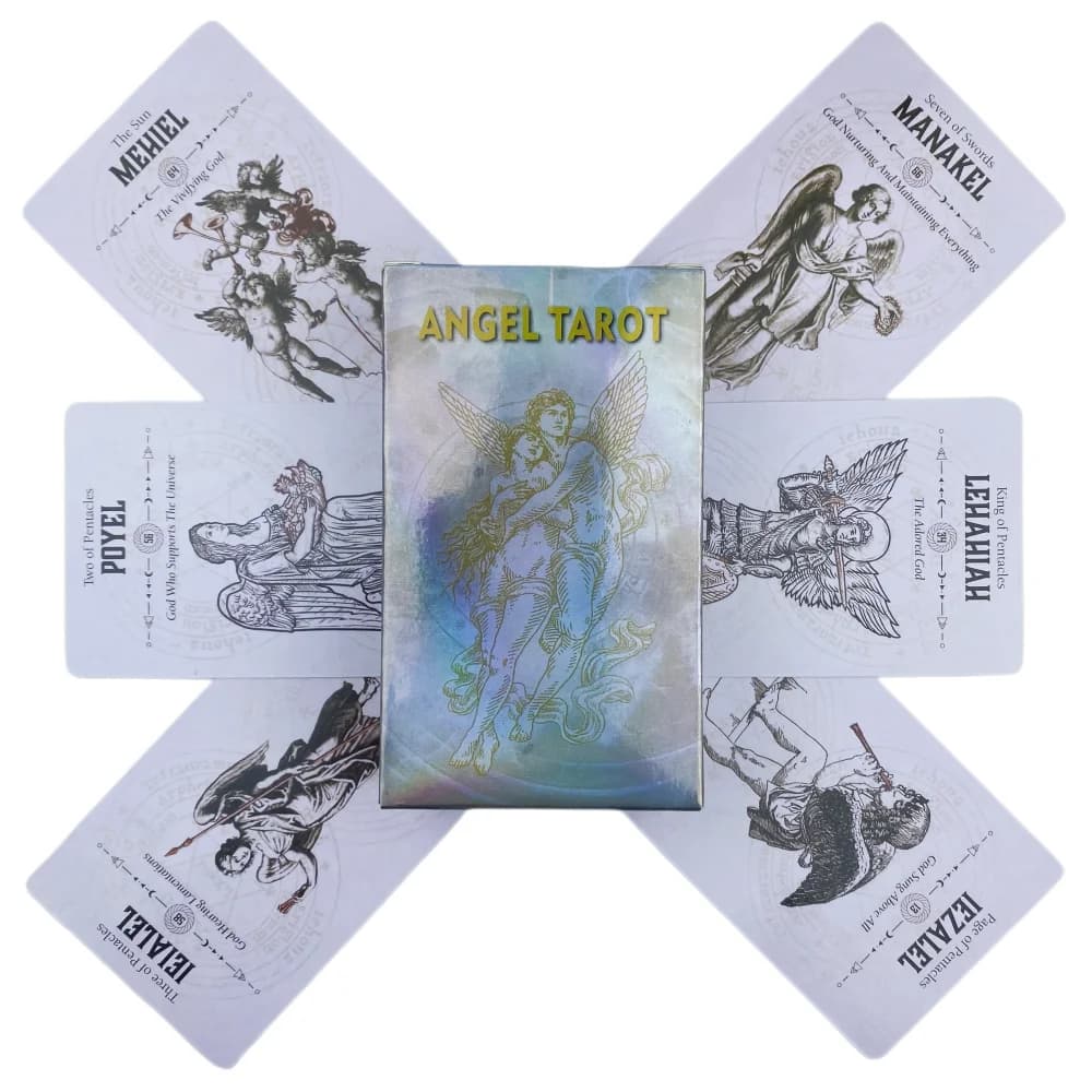 Carte dei Tarocchi degli Angeli, un mazzo da 78 carte, edizione Oracle English Visions, divinazione, giochi da tavolo