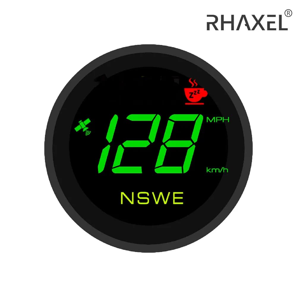RHAXEL Tachimetro HUD da 2,75 Pollici con Modulo GPS Integrato, Dispositivo di Prevenzione Collisioni AI, Dash Cam Intelligente con ADAS Frontale