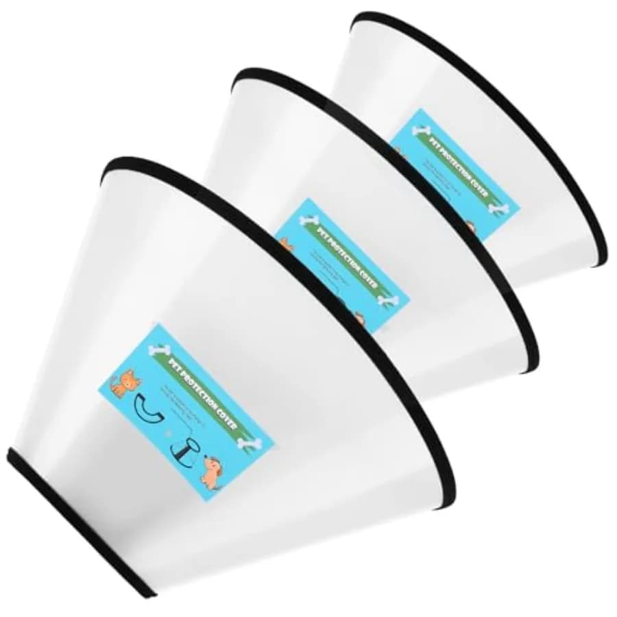 Soft Dog Cone Collar 3 Similar Sizes per Set S/M/L for Better Fit, XL Single Size Cone for Dogs to Stop Licking, Adjustable E C