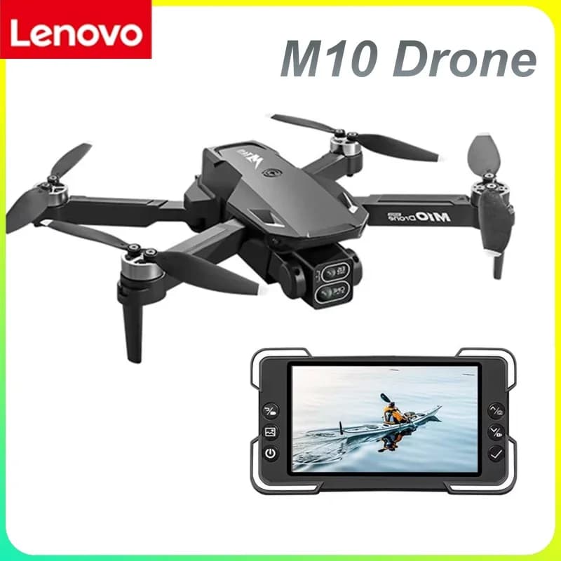 Lenovo M10 Rc 4K Drone 8K Profesional HD Dual Camera With Screen FPV WIFI Brushless Motor Obstacle Avoidance Quadcopter Toys