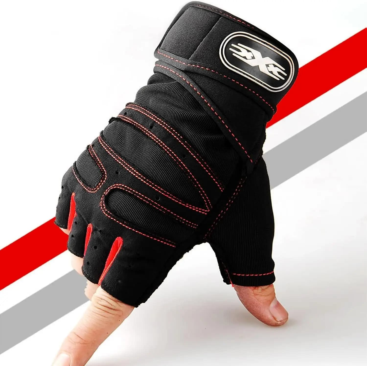 Guanti Fitness Mezze Dita da Uomo per Ciclismo Outdoor, Sollevamento Pesi, Supporto Traspirante e Antiscivolo per Arrampicata in Montagna e Palestra