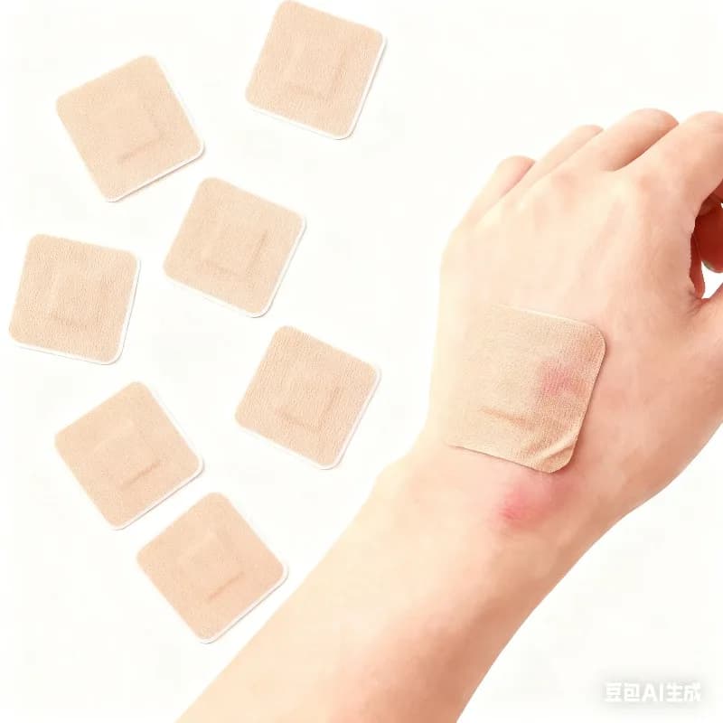 100 Pz/set PE Cerotto Quadrato Piccoli Toppe 3.8*3.8 cm Medicazione Della Ferita Nastro Adesivo Bende Cerotti Traspirante Kit di Primo Soccorso