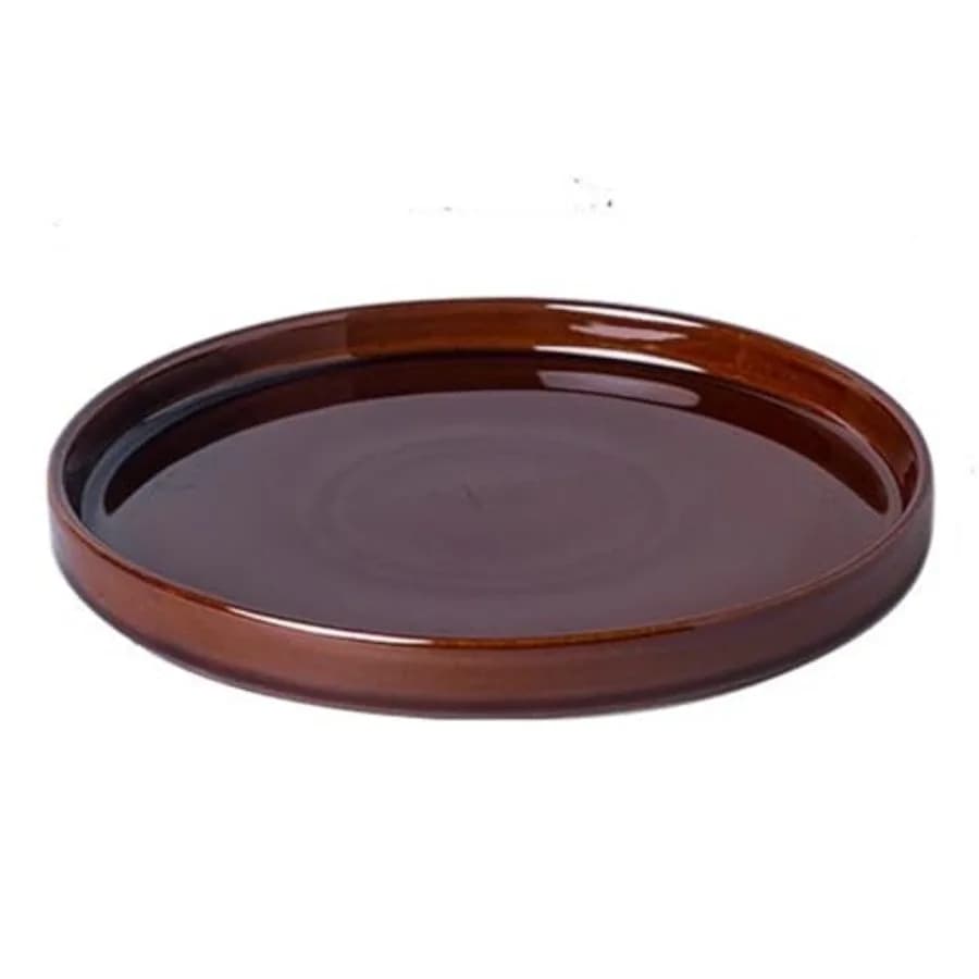 Sottovaso in Ceramica Rotondo da 14,5 Pollici per Piante da Interno/Esterno, Vassoio per Vasi da Fiori per Raccogliere Gocce d'Acqua e Drenare il Terreno