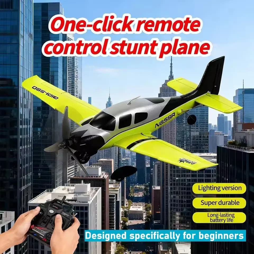 Aereo RC Brushless 2.4G 4CH 52CM Grande, Aeromobile Telecomandato Brushless in Schiuma EPP, Modello di Aereo ad Ala Fissa, Giocattolo Regalo per Ragazzi