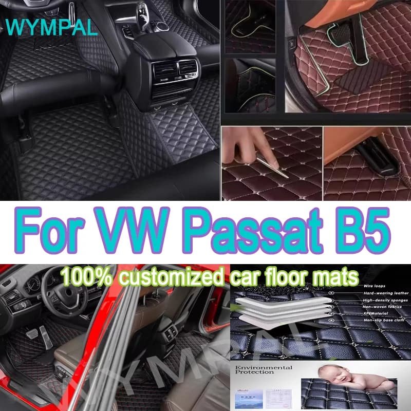 Luxury Customized Leather Car Car Mats for VW Passat B5 2003 2004 2005 2006 2007 Foot Mats Accessories