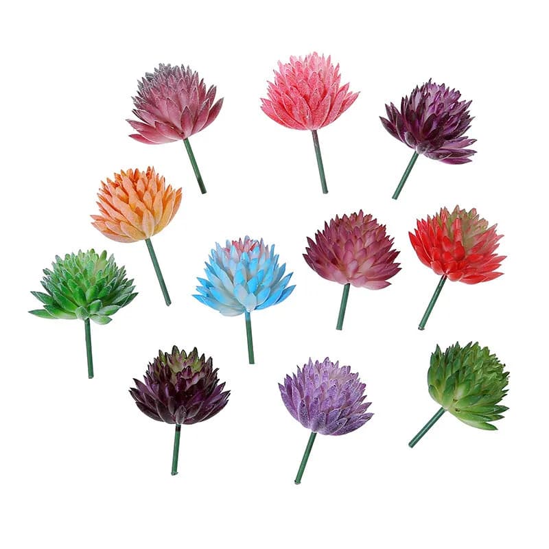 Wusmart Ji Wa Lian Artificial Fat Plants Accessories for Do You Desktop Mini Bonsai Flower Head