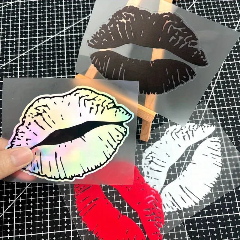 "Lip Kiss Adesivo per auto Decalcomania in vinile impermeabile per paraurti Finestra Serbatoio Casco Moto Decorazione carrozzeria fai da te"
