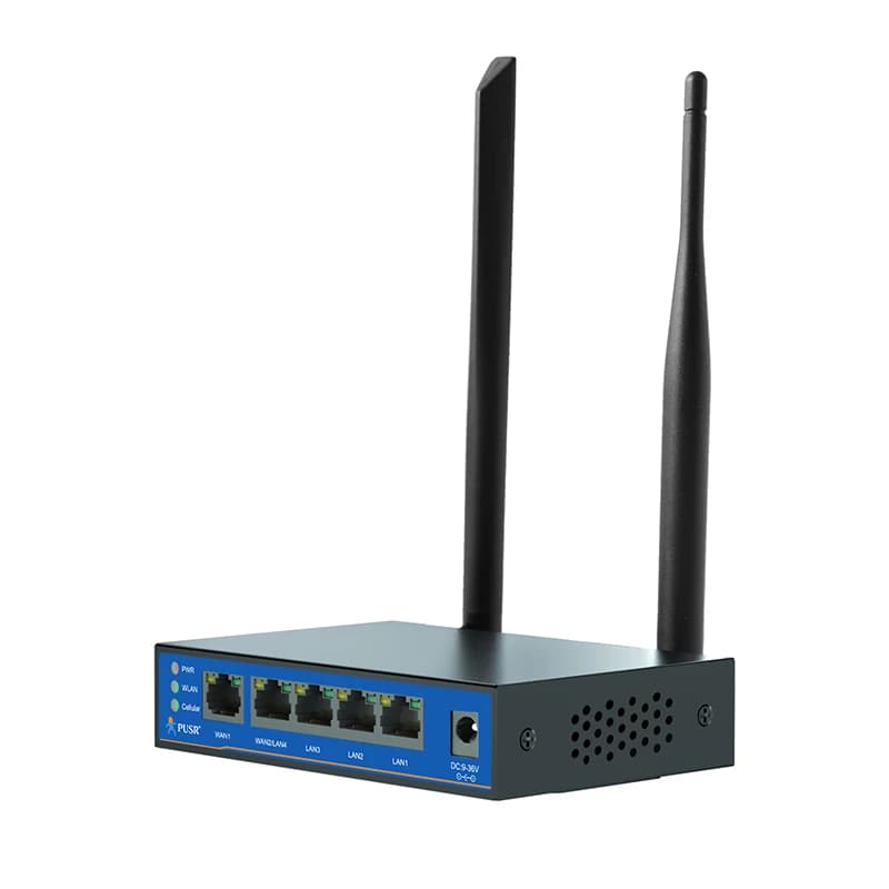Router cellulare industriale LTE Cat4 dual SIM PUSR Global Band con 5 porte Ethernet Dual WAN Ricco ripetitore VPN USR-G805s-G