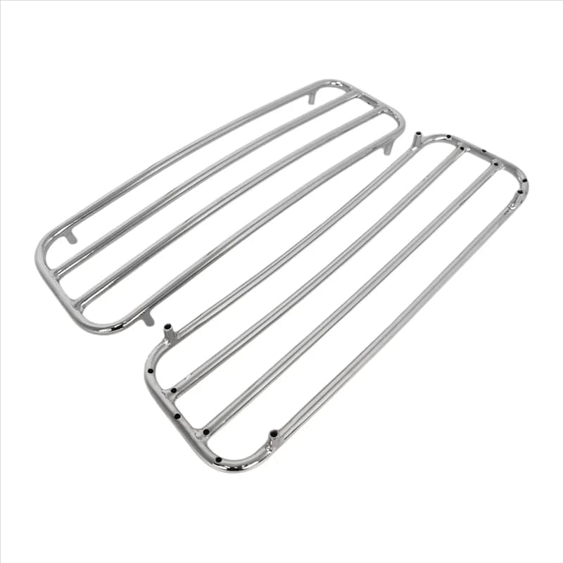 1 paio di borse laterali rigide cromate per moto guide superiori rivestimento per borse laterali rigide Touring 1993-2013 binari superiori