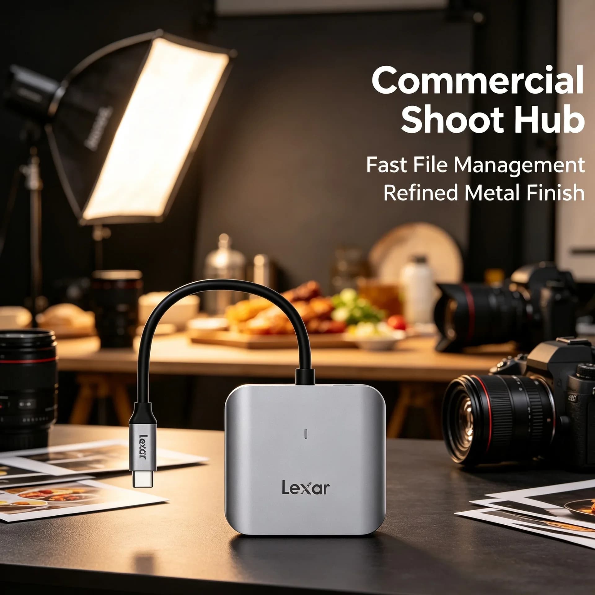Lexar CFexpress Type B Card Reader 10Gbps USB 3.2 Gen 2 Plug and Play Type C CFE Memory Card Reader for 8K Video Camera PC