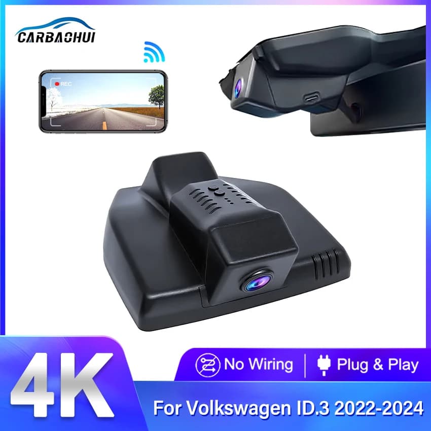 Dash Cam WiFi 4K Plug and Play Facile da Installare per Volkswagen ID.3 2022 2023