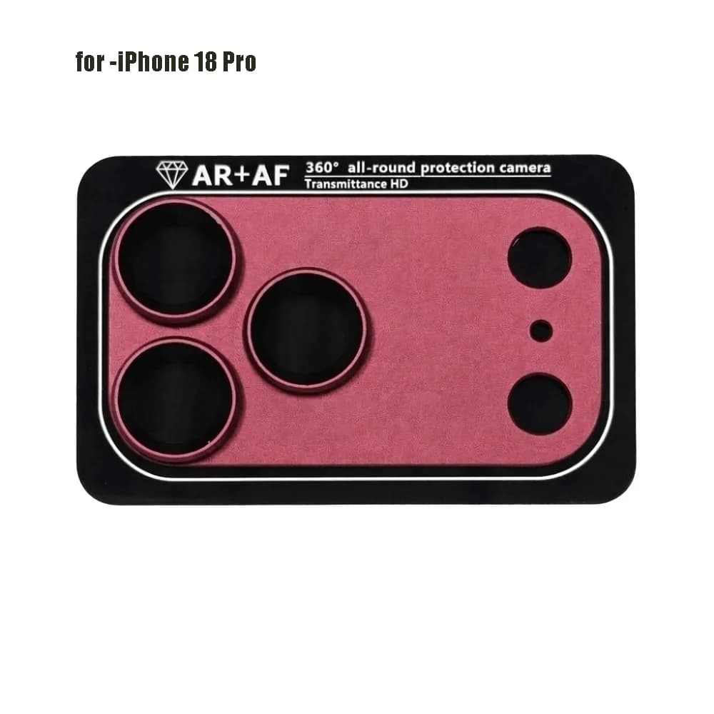 Metal Tempered Glass Lens Protector Full Cover Wine Red Camera Lens Cover HD Anti Scratch for iPhone 18Pro/18 Pro Max
