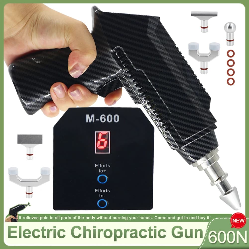 Spinal Correction Electric Gun, Adjustable Portable Tool, Impulse Cervical Massage, 600N Chiropractic Tools