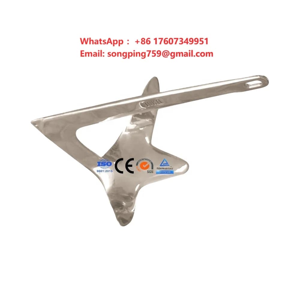 HAICE Stainless Steel 316 Mirror Polished Marine Claw Bruce Anchor 30kg Yacht Boat Hardware Accessories Anchoring Mooring