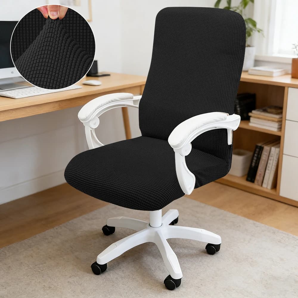 Coprisedia da Ufficio in Tessuto Jacquard Elasticizzato Universale Lavabile per Sedie Girevoli da Scrivania, Computer e Gaming