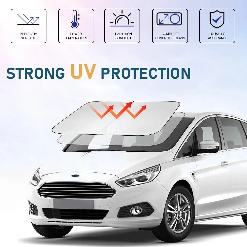 For Ford S-Max SMax 2006-2018 2019 2021 2022 2023 Windshield & Window Sunshade Sun Visor Cover Foldable Blocks UV Rays